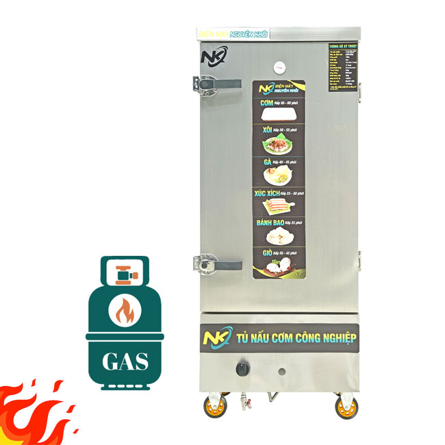 Tủ nấu cơm 12 khay gas NK-12KG