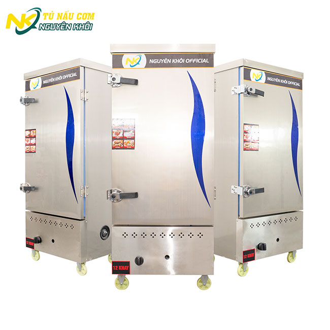 Với tủ cơm công nghiệp 12 khay bạn có thể tiết kiệm đáng kể thời gian nấu cơm