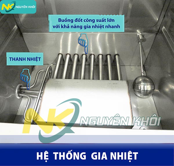 Hệ thống gia nhiệt tủ cơm công nghiệp điện gas