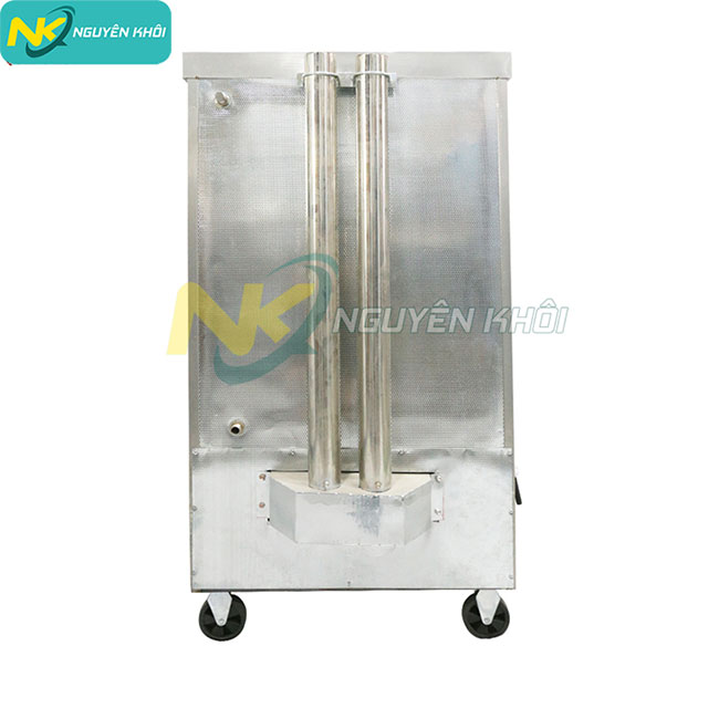 Cấu tạo mặt sau tủ cơm công nghiệp 8 khay gas + điện