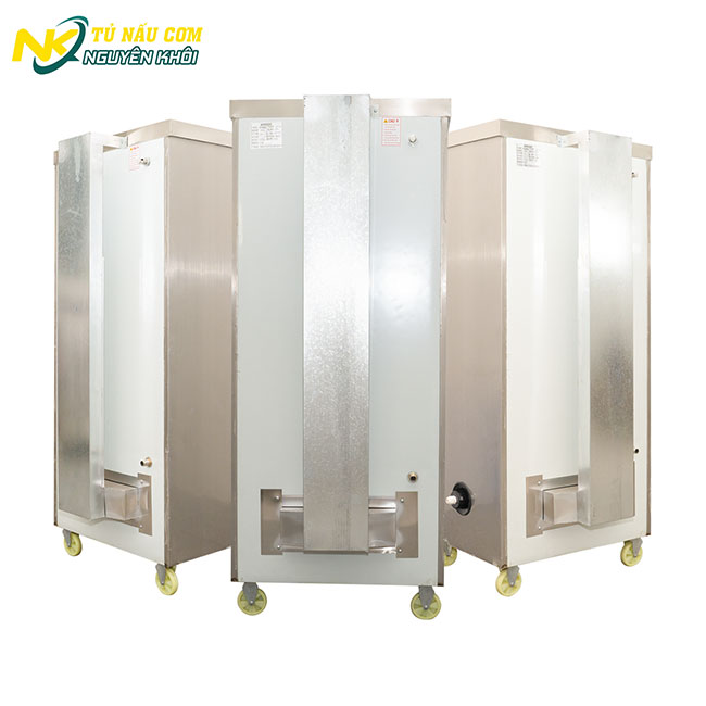 Cấu tạo mặt sau của tủ cơm công nghiệp 12 khay gas + điện