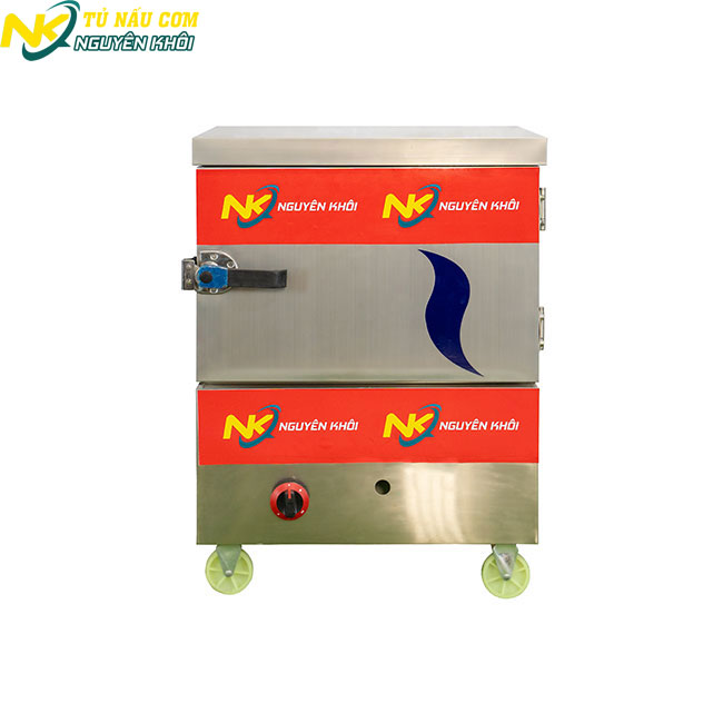 Tủ cơm công nghiệp 4 khay tích hợp điện + gas