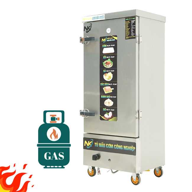 Tủ nấu cơm 12 khay gas NK-12KG