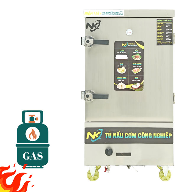 Tủ nấu cơm 8 khay gas NK-8KG