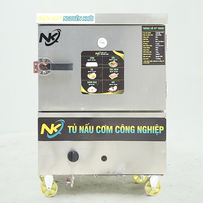 Giá tủ nấu cơm gas 4 khay hợp lý 