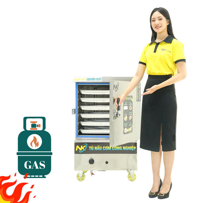 Tủ nấu cơm 6 khay gas NK-6KG