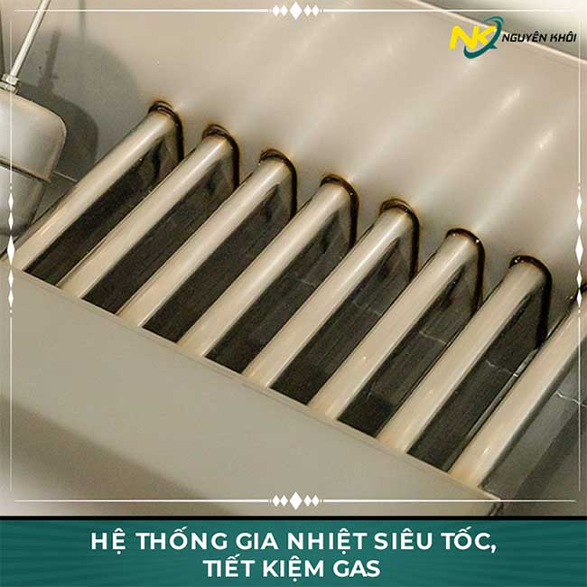 Hệ thống gia nhiệt tủ cơm công nghiệp bằng gas
