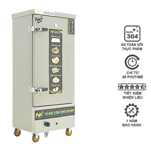 Tủ nấu cơm 12 khay gas NK-12KG