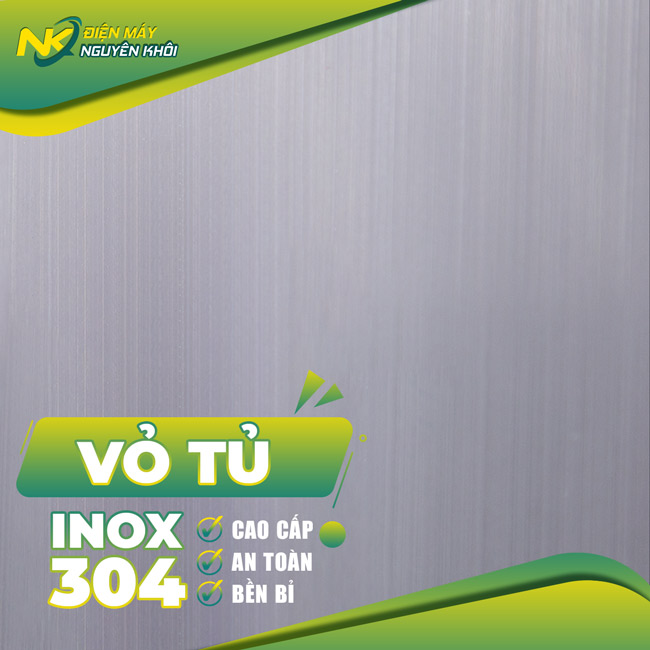 Vỏ tủ làm từ chất liệu inox 304