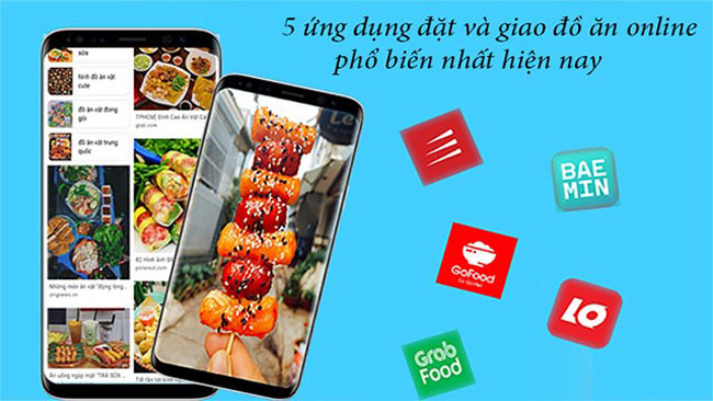 Sử dụng các app giao đồ ăn trung giana