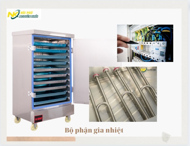 Bộ phận gia nhiệt tủ nấu cơm công nghiệp Nguyên Khôi