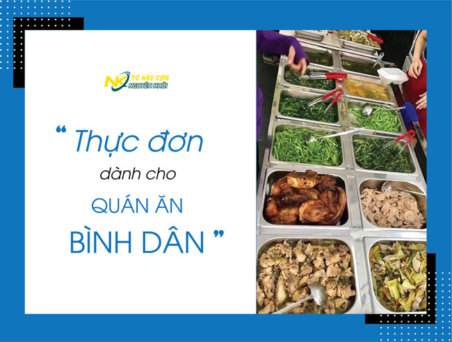 Thực đơn dành cho quán cơm bình dân