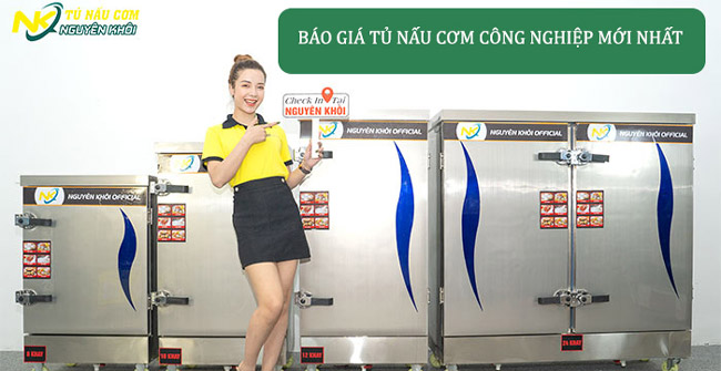 Giá tủ hấp cơm công nghiệp điện, gas từ 4 – 24 khay, chỉ 45 phút