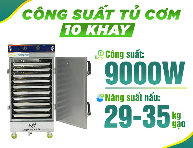 Tủ nấu cơm điện 10 khay