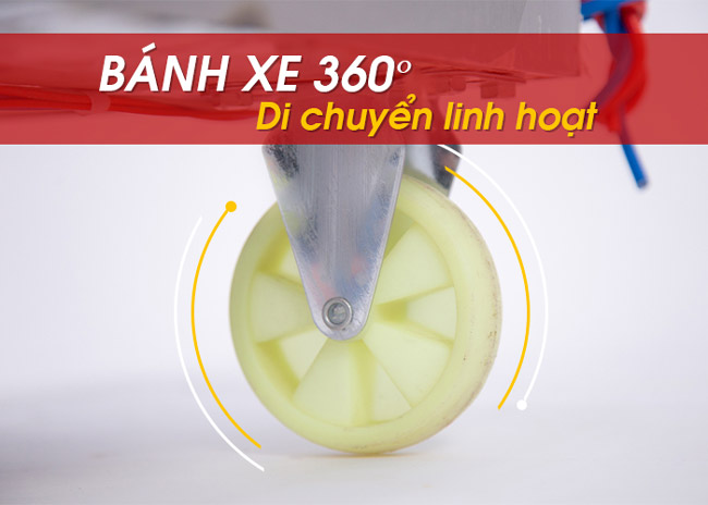 Bánh xe di chuyển thuận tiện, bánh xe tủ cơm