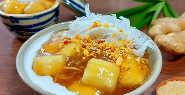 Chè sắn chay tráng miệng, cách nấu cơm chay ngon