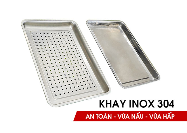 Khay inox 304 chế biến thực phẩm, thay đựng thực phẩm