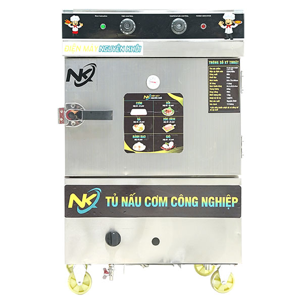 Tủ nấu cơm 4 khay điện gas có điều khiển NK-4KDGL