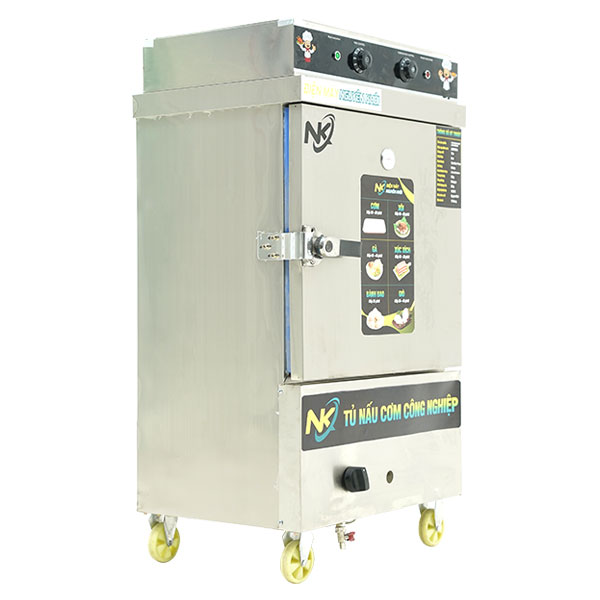 Tủ nấu cơm 4 khay điện gas có điều khiển NK-4KDGL
