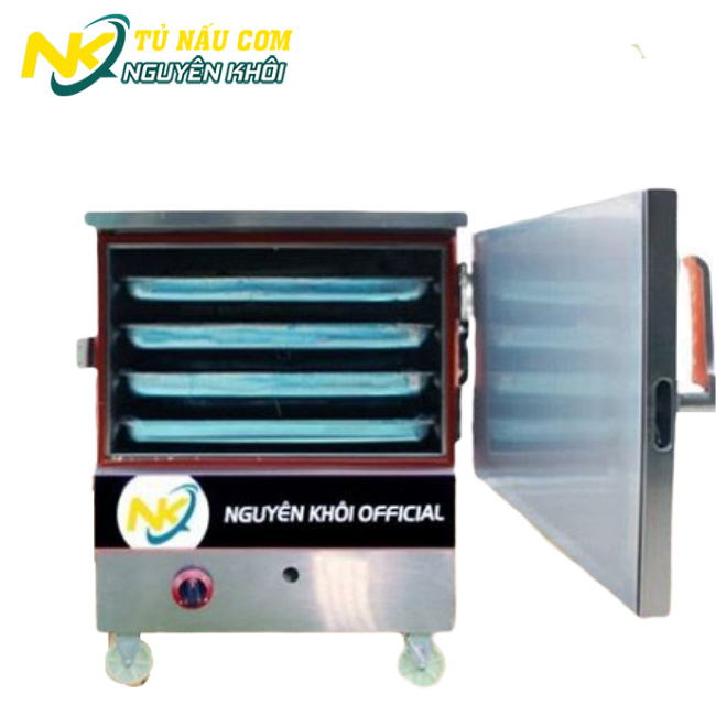 Tủ nấu cơm công nghiệp 4 khay gas, tủ cơm gas 4 khay