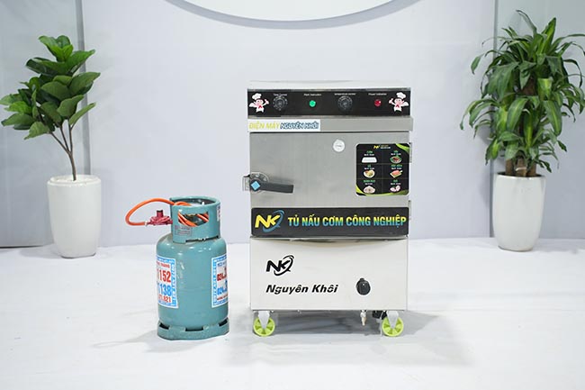 Báo giá tủ nấu cơm 4 khay điện gas 