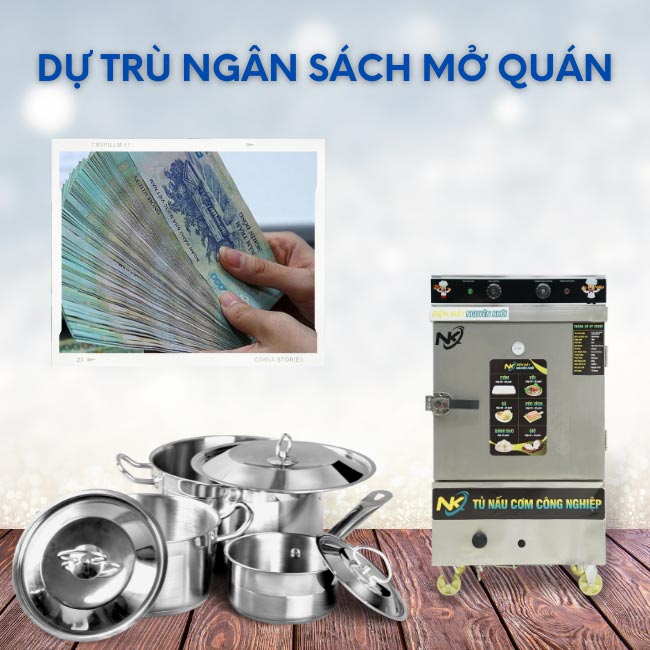 Ngân sách chuẩn bị để mở quán cơm văn phòng