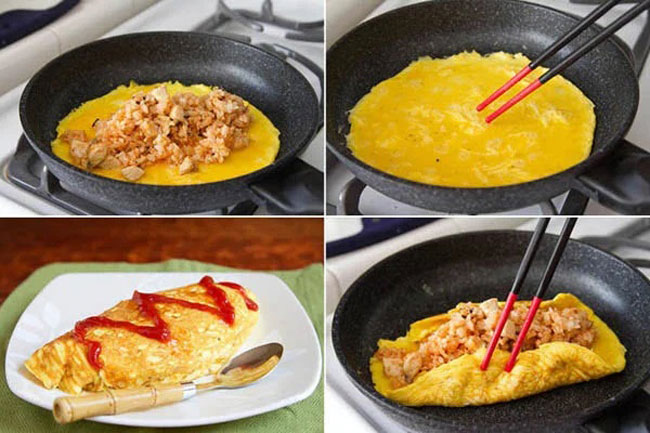 Quy trình làm cơm cuộn trứng kiểu Nhật