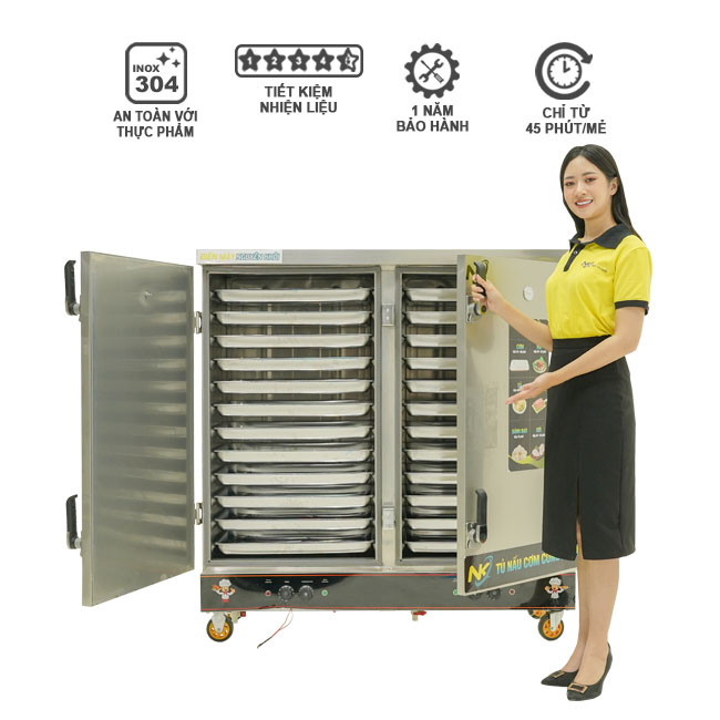 Tủ hấp bánh bao 24 khay
