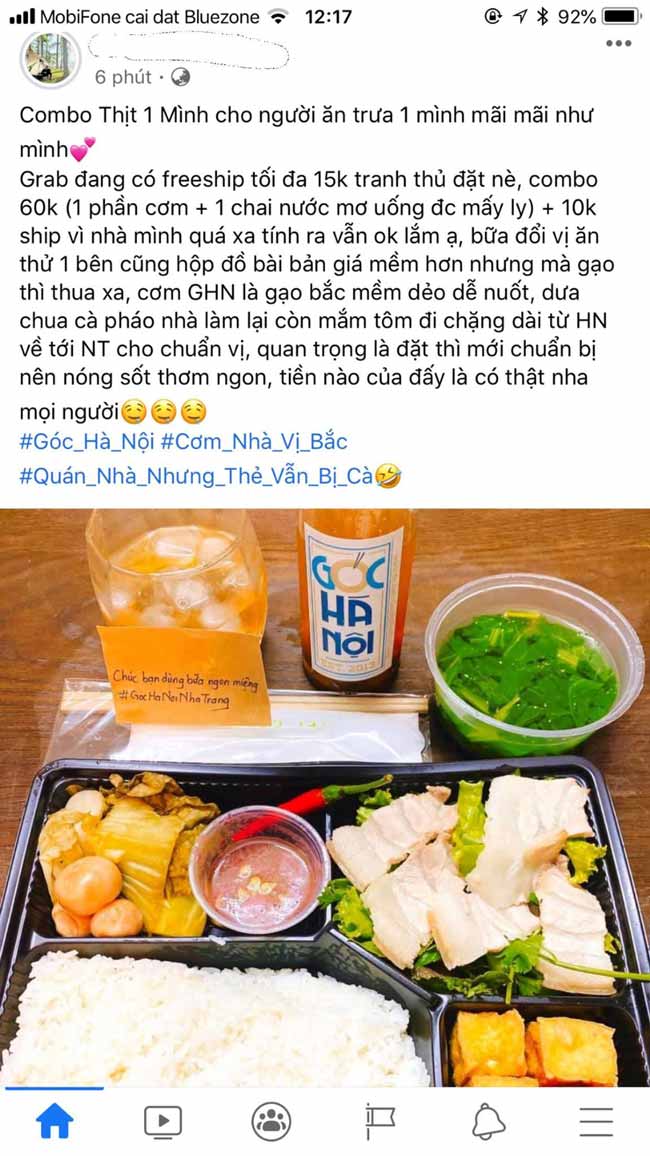 đánh giá cơm nhà góc