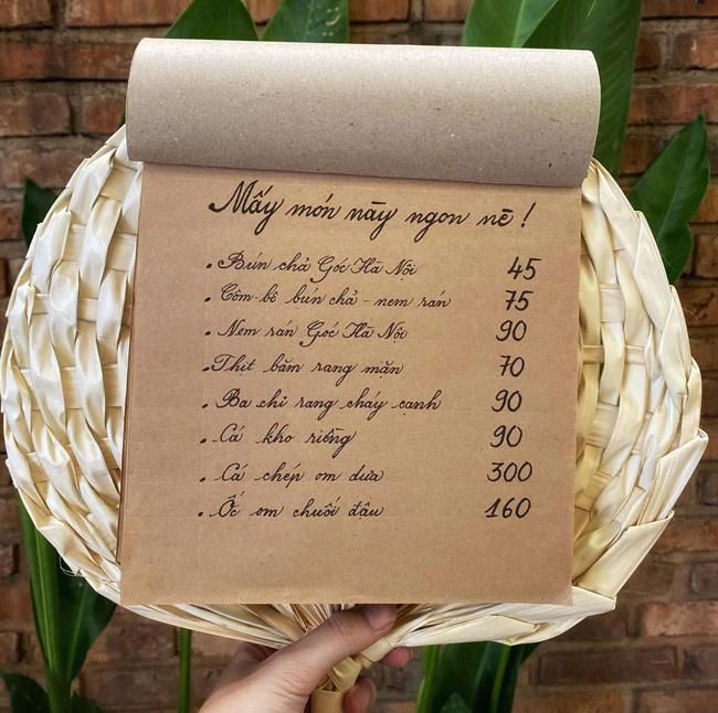 menu quán góc hà nội