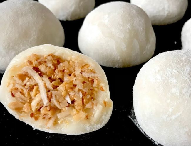 Bánh bao chỉ nhân đậu phộng