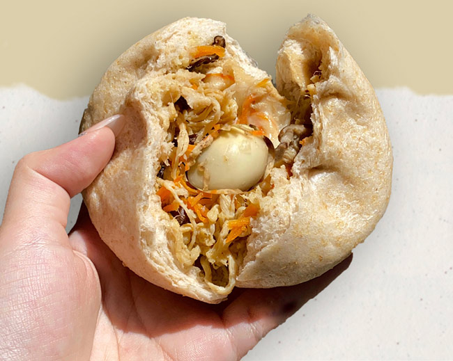 Bánh bao gà nấm nhân thập cẩm