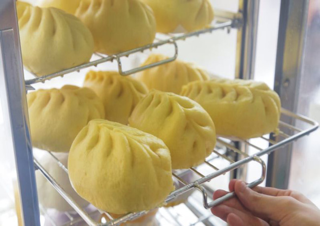 Bánh bao gà nấm vỏ vàng ngon