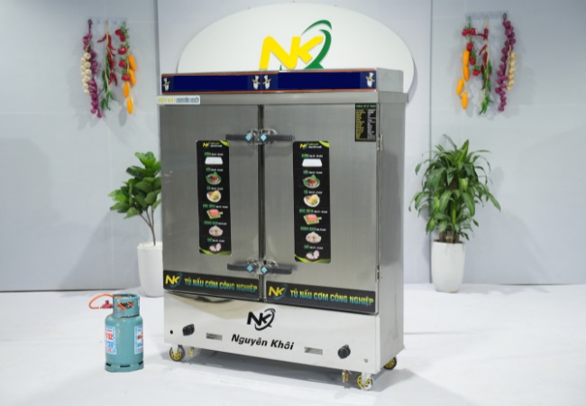 Đặc điểm tủ nấu cơm 24 khay điện gas NK-24KDR