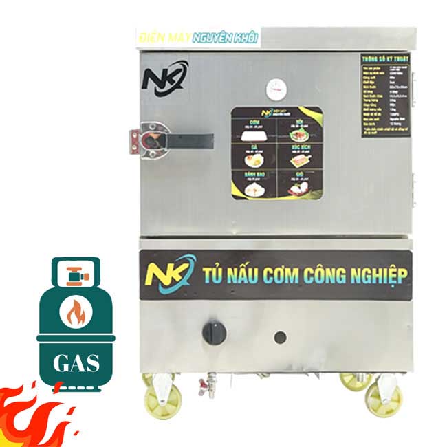 Tủ cơm 10kg dùng gas 