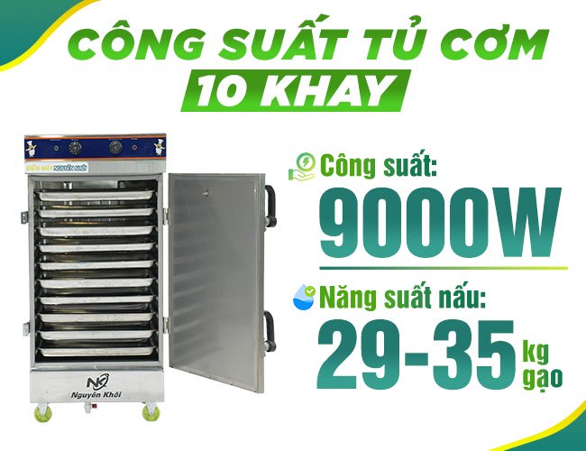 Tủ cơm điện 10 khay 