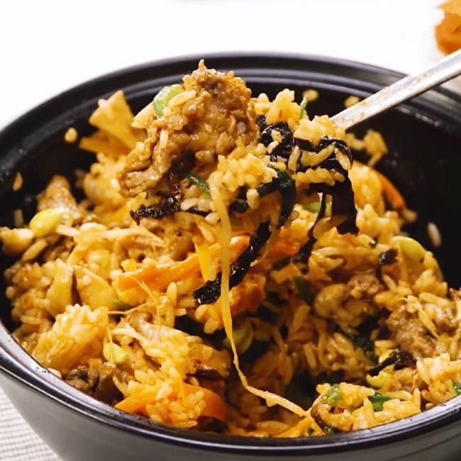 Thành phẩm cơm trộn Bibimbap 