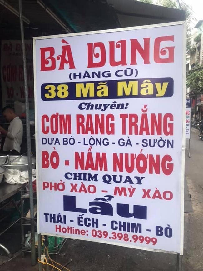 Địa chỉ quán cơm rang dưa bò bà Dung 