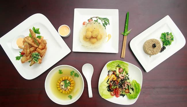 Món ăn tại Phúc An Vegetarian & Cafe